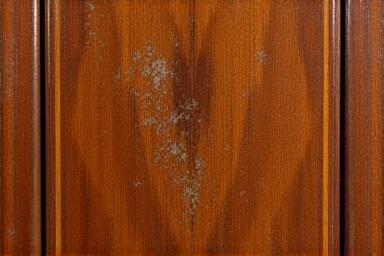 Art Deco Cabinet before scratch removal and finish restoration